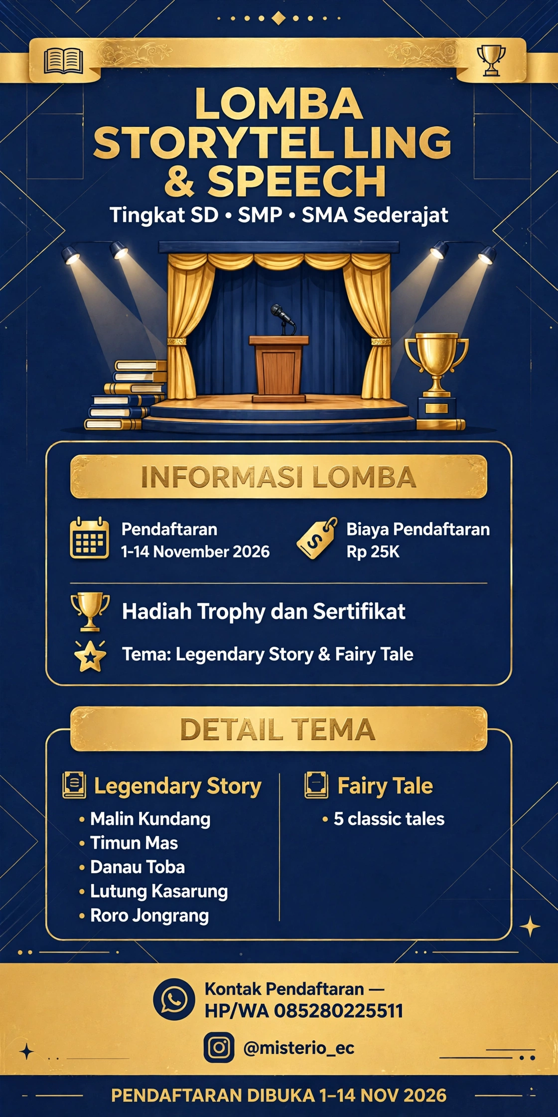 Poster Misterio English Course Competition 2026